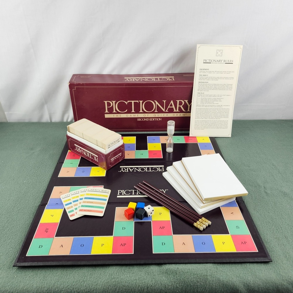 Pictionary Game - Second Edition - 1987 - Classic Drawing Board - 2nd - Complete